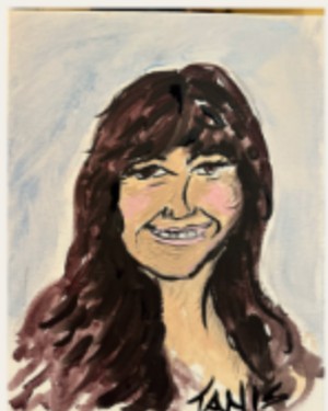 Painted portrait of Tanis